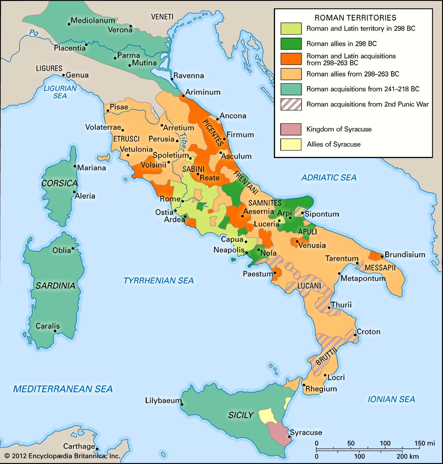 Ancient Italy Map 
