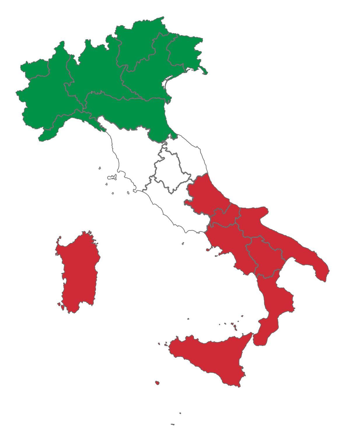 Map of Italy flag