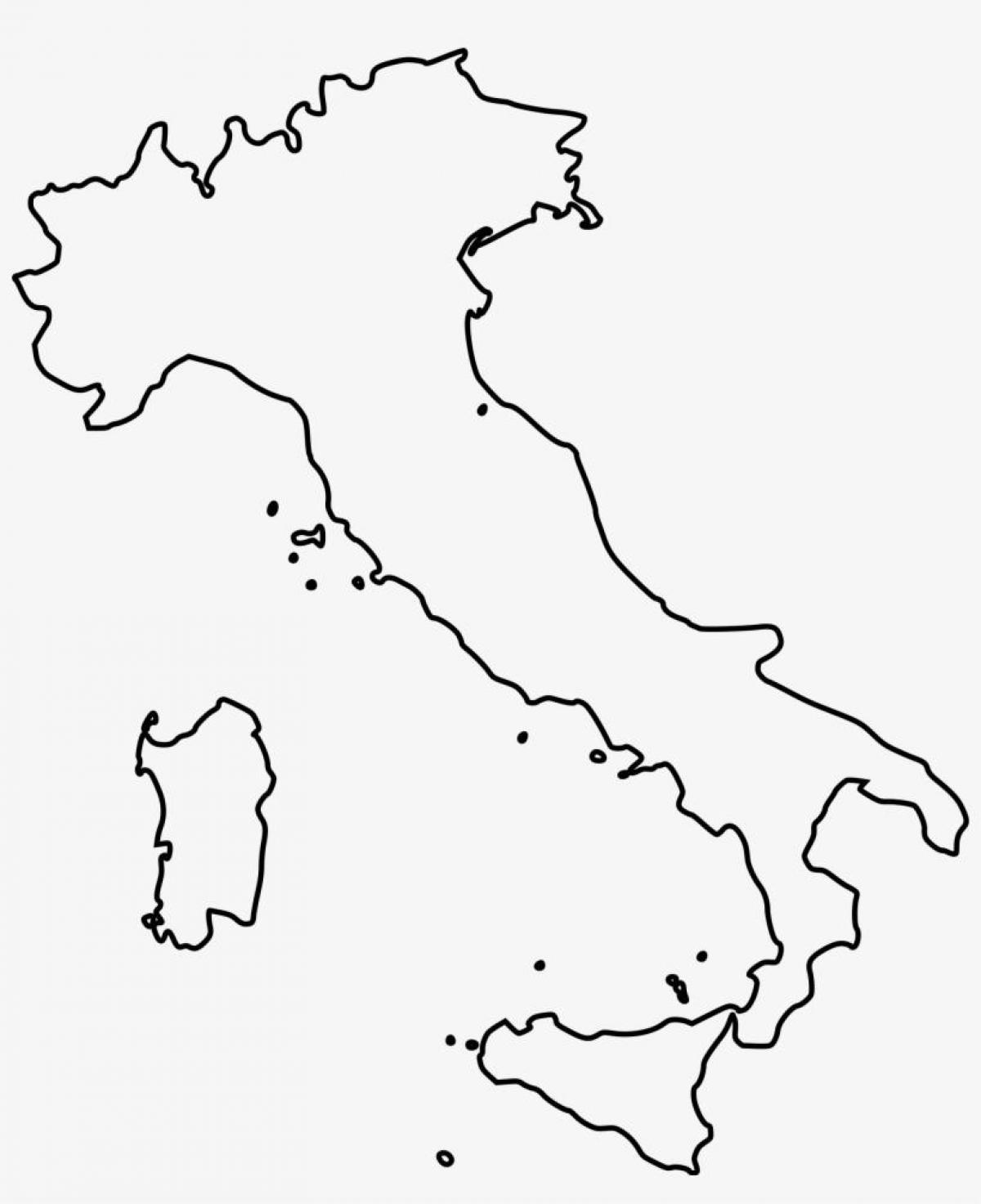 Italy contours map