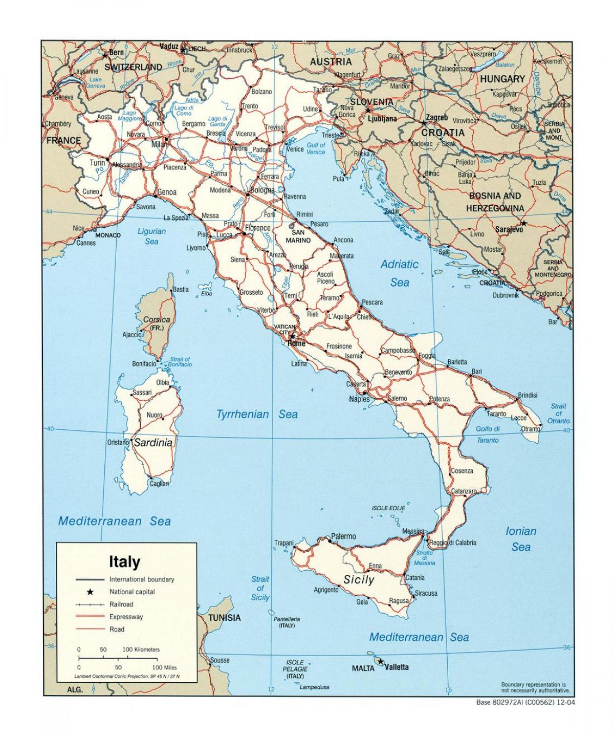 Italy administrative map