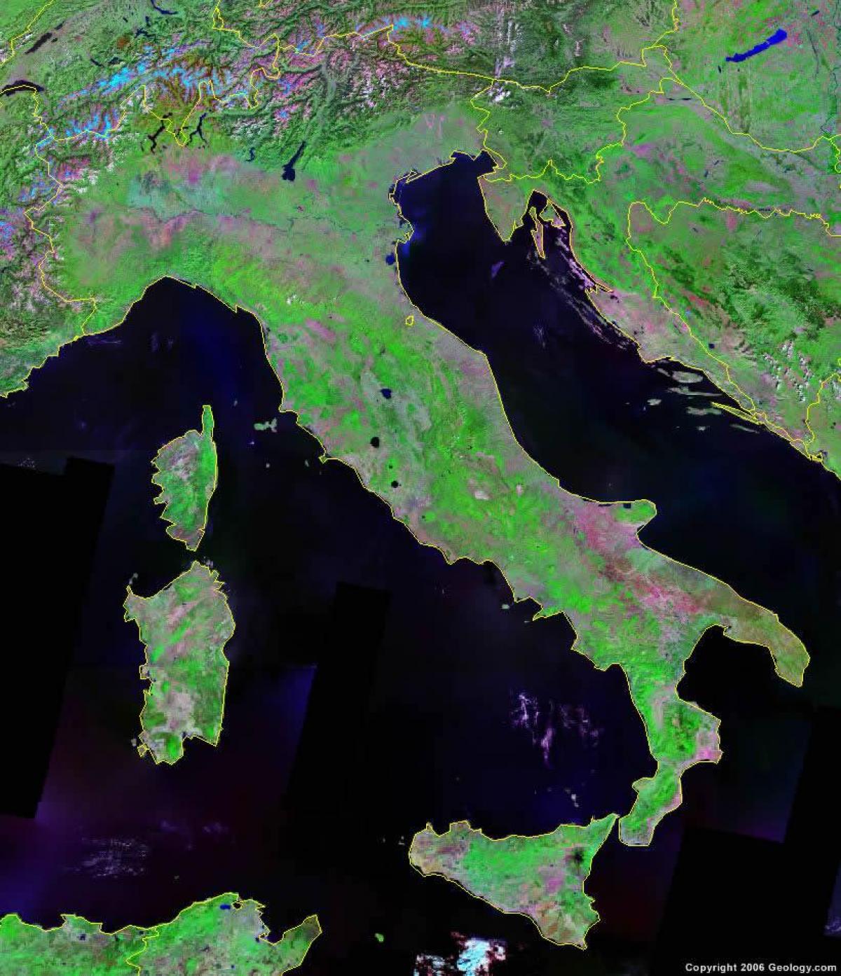 Italy sky view map