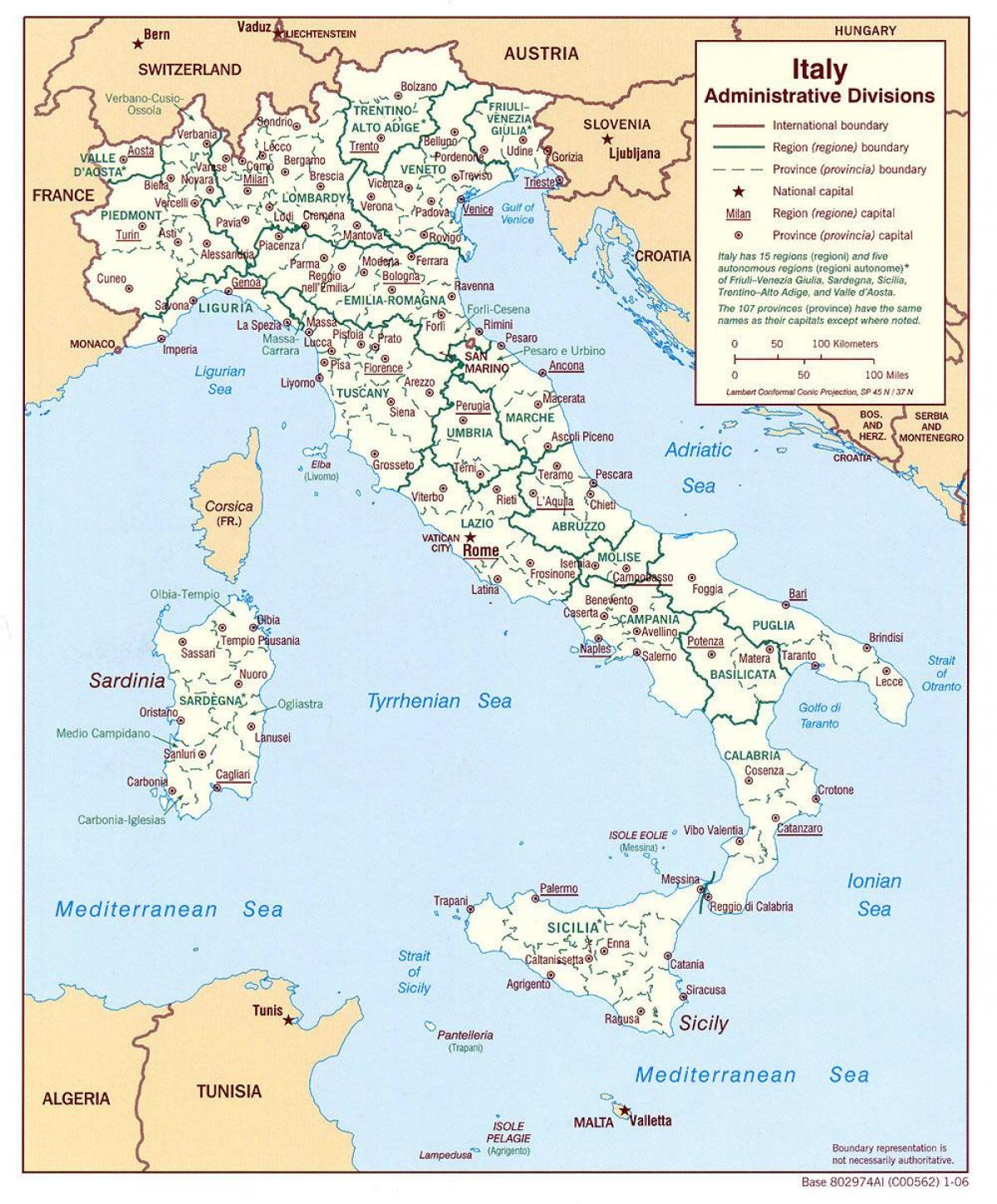 Italy city map